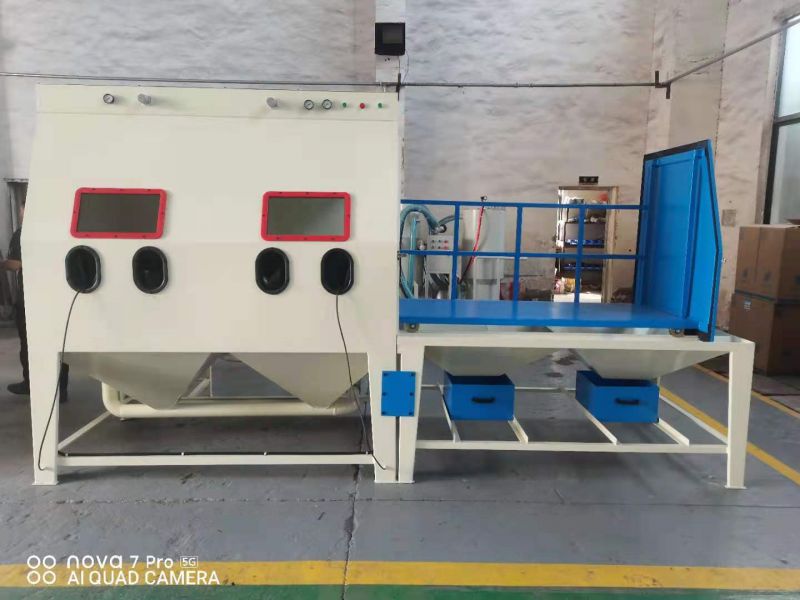 雙工位手動(dòng)臺(tái)車(chē)噴砂機(jī)